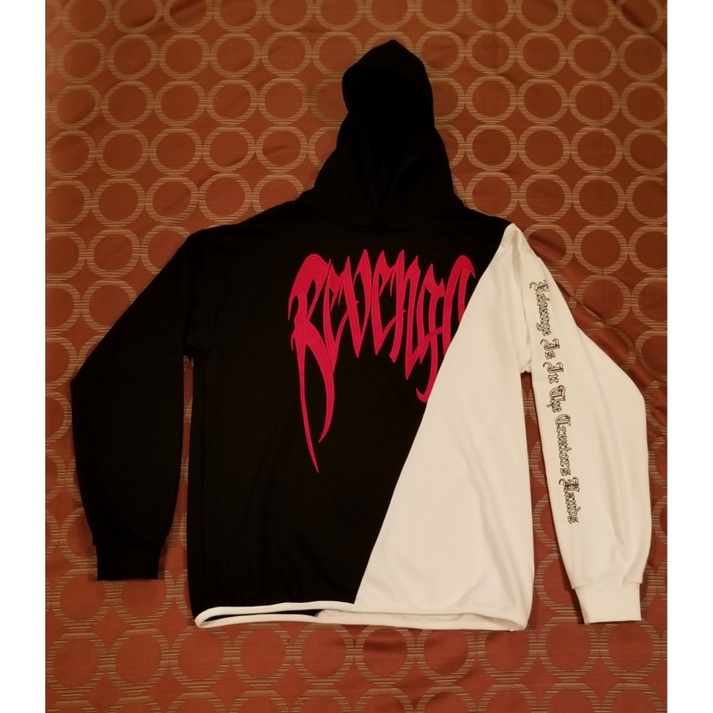 "Fissure" Split Hoodie - Red - Custom NWOT